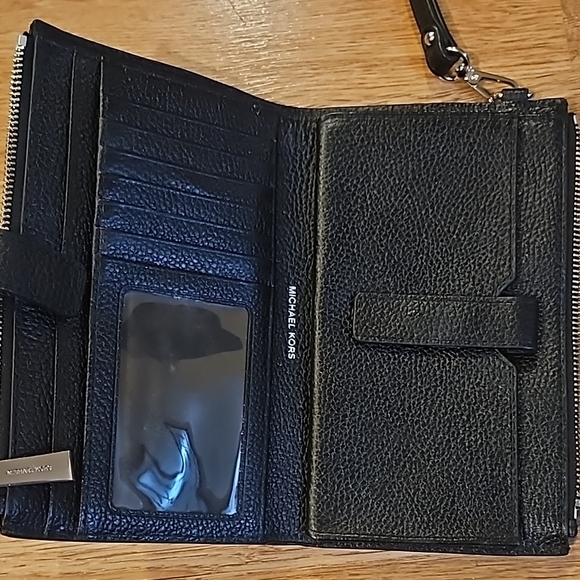 Michael Kors Black Pebbled Leather Wallet - Picture 2 of 3